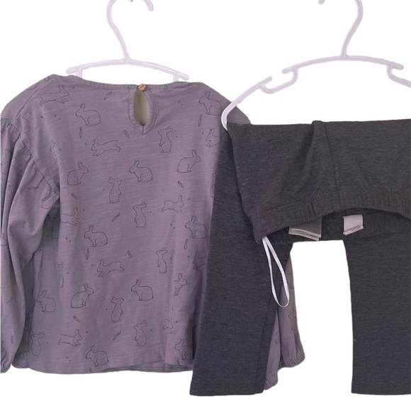 EUC Zara & H&M Easter Outfit Set Shirt Pants Bunny - Picture 2 of 3